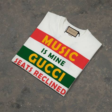 music is mine gucci seats recline shirt|Gucci Music is Mine Seats Reclined Graphic T.